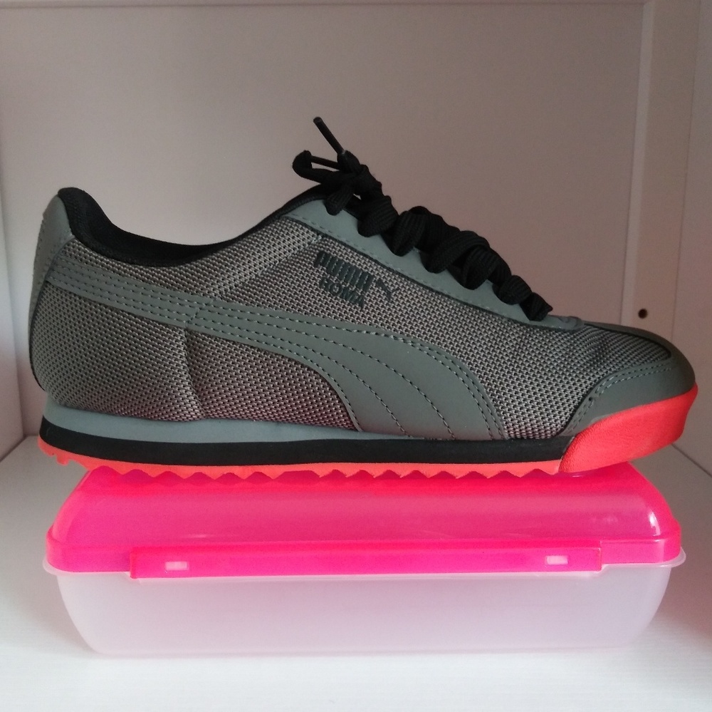 Puma Shoes Gray And Orange